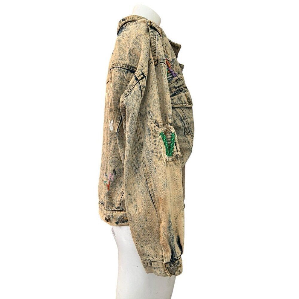 Small Acid Wash Denim Jacket Lot of 26 New Kids on The Block Buttons Donnie Joey - Picture 16 of 16